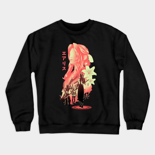 The Flower Girl Aerith Crewneck Sweatshirt by HyperTwenty